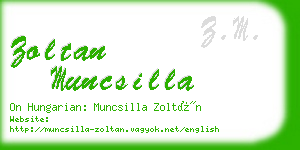 zoltan muncsilla business card